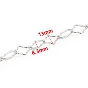 New profiled cross chain Stainless steel diy jewelry accessories Titanium bracelet Fashion decorative necklace