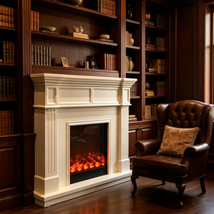 Cheminée électrique encastrée de luxe, design intégré sans joint, scène de combustion réaliste pour la rénovation personnalisée de la maison - Product Image 1