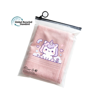 Sacs en polyéthylène GRS personnalisés avec fermeture éclair refermable pour vêtements, sweats à capuche, t-shirts et maillots de bain – Sacs en plastique dépoli noir avec fermeture éclair