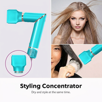 Brosse sèche-cheveux ionique tout-en-un avec conception anti-brûlure, moteur sans balais et alliage d'aluminium pour le coiffage des cheveux raides/bouclés