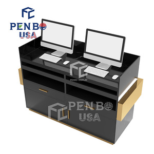 2025 nouveau vêtement meubles magasin de vêtements caisse comptoir de vêtements magasin réception bois caisse pour magasin de vêtements - Product Image 3