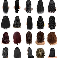 Perruques Lace Front Bouclées 13*4 Africaines, Douces et Sans Nœuds, pour Femmes, Ondulations Profondes, Plusieurs Couleurs, Prix de Gros Usine