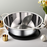 Marmite professionnelle innovante en acier inoxydable, ensemble de cuisson fiable avec couvercle en verre et compatible lave-vaisselle