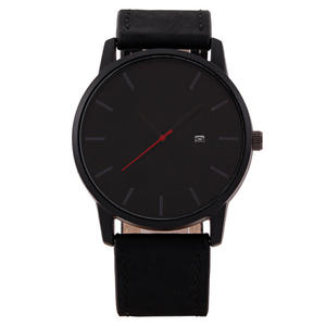 Relojes para hombre, esfera grande, relojes de pulsera informales, correa de cuero, fecha, relojes de cuarzo para hombre, fábrica al por mayor - Product Image 6