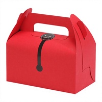 Faltbare Recycelbare Wellpappe-Geschenkbox mit Integriertem Griff für Lebensmittelverpackungen und Gebäck &amp;   Partygeschenke