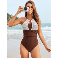 Maillot de bain une pièce personnalisé sexy taille haute, maillot de bain une pièce tendance pour femme, idéal pour le fitness