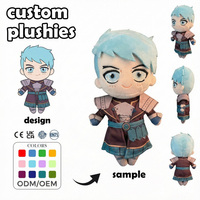Jouets en peluche personnalisés, faible MOQ, figurine réaliste d'elfe à capuche, produit promotionnel pour événement de dédicace de livre fantastique, jouets réalistes en peluche