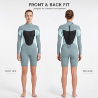 Combinaison de plongée courte pour femme adulte 2 mm, manches courtes, pour snorkeling, plongée et surf