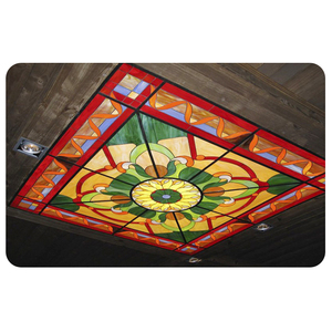 Panneau de vitrail vintage <span class=keywords><strong>d</strong></span>écoratif rétro fait <span class=keywords><strong>main</strong></span> <span class=keywords><strong>en</strong></span> verre teinté avec feuille de cuivre, <span class=keywords><strong>d</strong></span>ôme plat - Product Image 5