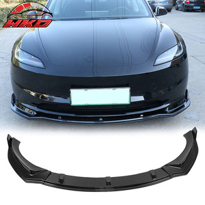 เหมาะสำหรับ Tesla Model 3 ปี 2024-2026 ชุดแต่งกันชนหน้าสไตล์ IKON สีดำเงา - Product Image 1
