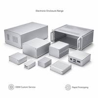Caja de Proyectos Electrónicos de Aluminio 6061, Caja de Metal Personalizada, Doblado de Chapa Metálica, Mecanizado CNC, Acabado Anodizado Cepillado, Fábrica OEM
