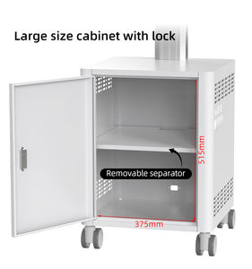 Troli Rumah Sakit Telemedis yang Dapat Disesuaikan, Kereta Medis, Braket Kamera, Lengan Komputer untuk Pengajaran Jarak Jauh, Plastik ABS Likaymo - Product Image 3