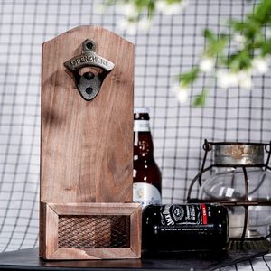 Tappi apribottiglie in legno Vintage <span class=keywords><strong>da</strong></span> parete Collector Catcher decorazione Bar regalo uomini amanti della birra Logo personalizzato uso del vino - Product Image 6