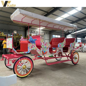 Voiture de tourisme classique vintage, type calèche, pour parc d'attractions, avec sièges confortables - Product Image 3