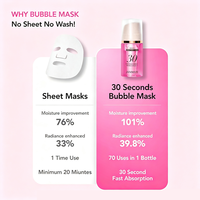 Masque à bulles personnalisable en 30 secondes REVITAL Rose PDRN NAD Masque facial Rose PDRN + NAD Peptide Masque à bulles Essence micro-mousse