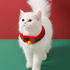 Cozy Christmas Pet <span class=keywords><strong>Collar</strong></span> Set con elementos festivos Juguetón para gatos Perros Fiestas de Navidad Celebraciones en interiores - Product Image 1