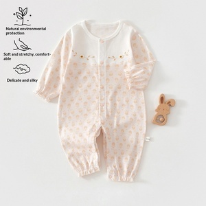 Tutina Elegante in Puro Cotone a Maniche Lunghe per Bambine di Anyang, Sottile e Senza Cuciture, con Motivi Floreali per Casa - Product Image 2