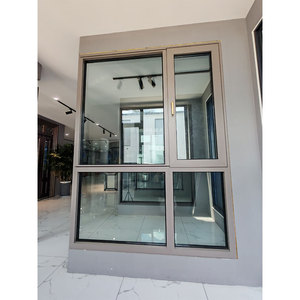 Residential Double Glazed Aluminium Sliding <strong>Windows</strong> Sound Insulated with <strong>Security</strong> Grill for Balcony Sealing - Product Image 1