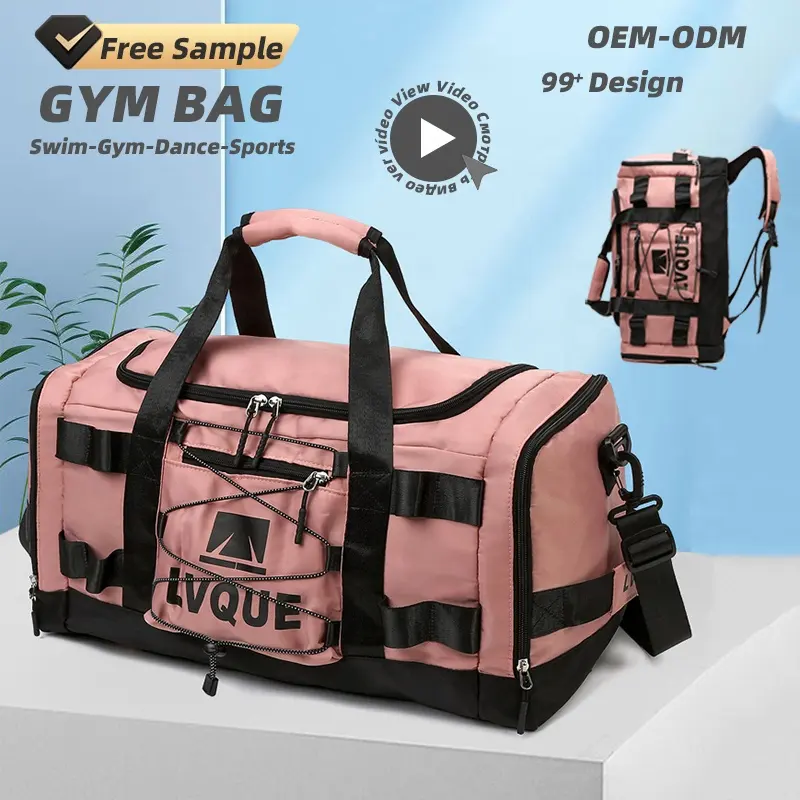 Grande capacità 3 In 1 donna donna Weekender impermeabile Sport Gym pernottamento zaino Tote Custom Duffel bag per i viaggi