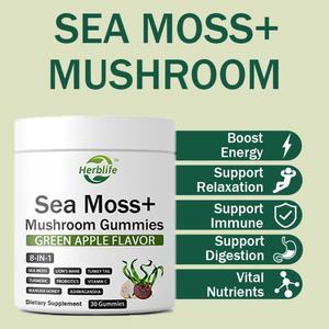 Gomitas de Musgo Marino + Hongos OEM/ODM, Gomitas de Musgo Marino con Ashwagandha y Vitamina C |   Refuerza el Sistema Inmunitario, la Salud Intestinal y el Metabolismo - Product Image 3
