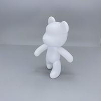 Kit d'art et d'artisanat : Ours fluide non peints à peindre par transfert, figurines mignonnes, porte-clés et ours fluides avec tirelire