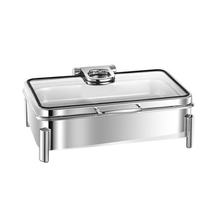 Grosir profesional chaffer persegi panjang piring Chafing alkohol makanan prasmanan hangat kualitas tinggi efisiensi energi - Product Image 4