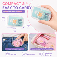 Ensemble de mini agrafeuse et de clips à papier Macaron mignons, combinaison pratique de fournitures de bureau pour étudiants