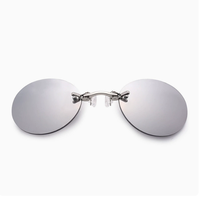 Lunettes de soleil pour femmes, lunettes à clipser sur le nez, sans monture, Matrix Morpheus Mini, lunettes vintage sans monture, verres TAC, monture rouge, PC UV400