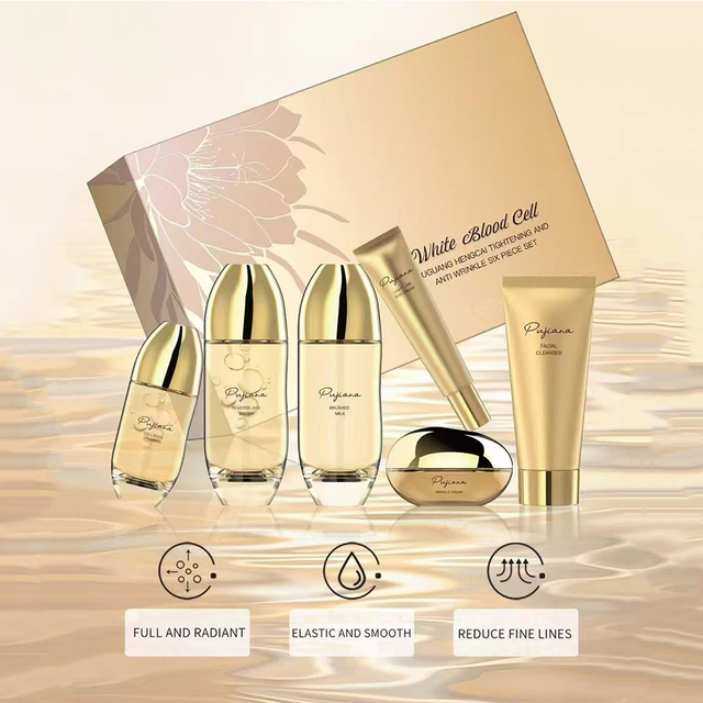 PUJIANA White Blood Cell Beauty Face Cream/Water/Essence/Lotion Facial Kit Anti Wrinkle Moisturizing Nourishing Skin Care Set