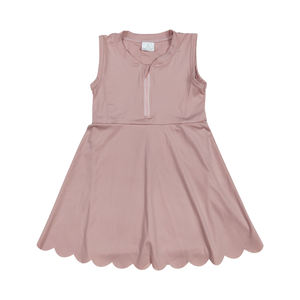 Offre Spéciale nouvelle mode de vêtements de sport <span class=keywords><strong>pour</strong></span> enfants de haute qualité en gros rose couleur unie sans manches <span class=keywords><strong>demi</strong></span> fermeture éclair robe de yoga - Product Image 1