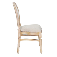 Chaises de salle à manger empilables en bois massif de style Louis XVI, vintage français, pour événements et mariages, à vendre