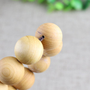 Perles en bois de cyprès Taihang Cliff, rondes de 15mm, 24 pièces, pour la fabrication de colliers, artisanat en bois - Product Image 4
