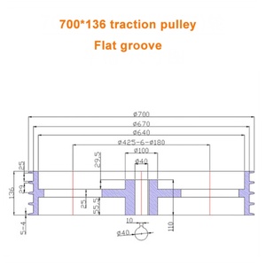 Poulie de guidage de câble électrique multi-creux en alliage D700, revêtement céramique OEM, polissage miroir - Product Image 1