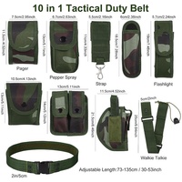 Ceinture tactique modulaire de sécurité et utilitaire avec pochettes, sacs et holster pour la sécurité, la chasse et les activités tactiques