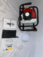 Tarière industrielle portable en acier inoxydable 1,9 CV 2 temps, avec forets de 40-300 mm, alimentée à l'essence, 51,2 cm³, 48,97 lb-pi, 1/4