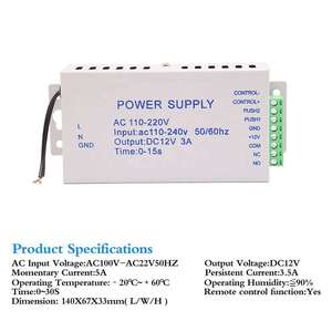 Hoàn Thành đứng một mình kiểm soát truy cập Kit với 180kg Khóa từ, 12V cung cấp điện & nút thoát - Product Image 4