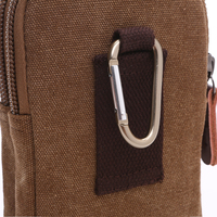 Zuolunduo Vintage Stijl Mini Canvas Portemonnee Met Rits Modieuze Vrije Tijd Mobiele Telefoon Tas