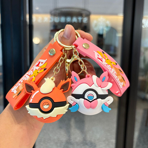 QYS Cute Cartoon Animal PVC <b>Keychain</b> Carabiner Bag Charm Backpack Pendant Wholesale 3D Shape Plastic - Product Image 5