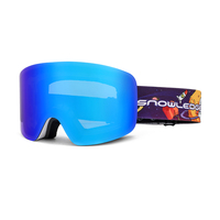 Lunettes de neige avec système magnétique, forme cylindrique, sangle réglable, protection UV, compatibles avec les casques, pour le cyclisme en extérieur, taille moyenne