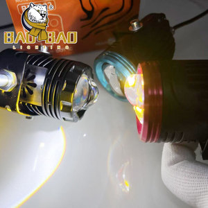 Baobao 46 watts động cơ LED Phụ trợ Mini lái xe hệ thống chiếu sáng xe máy Đèn phía trước đèn sương mù cho xe cho xe đạp màu trắng vàng - Product Image 5