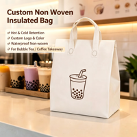 Sac isotherme Heepack OEM personnalisé avec logo imprimé, non tissé, avec poignées, imperméable, écologique, léger, pour aliments
