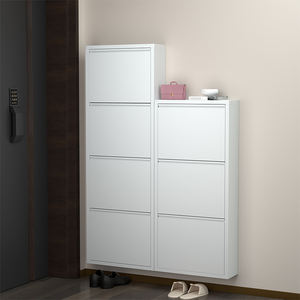 Armoire à <span class=keywords><strong>chaussures</strong></span> en métal à 3/4 tiroirs armoire à <span class=keywords><strong>chaussures</strong></span> en acier étagère à <span class=keywords><strong>chaussures</strong></span> étroite armoire de rangement pour couloir de maison vente en gros - Product Image 4