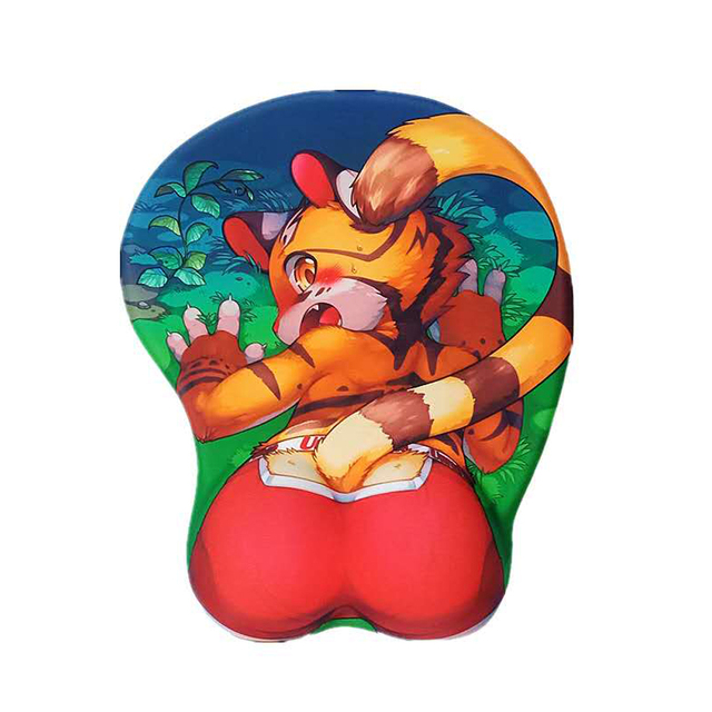 Cute Soft Sexy Girl Game Cartoon Silica Gel 3D Anime Boob Custom Mouse Pad Butt With Wrist Rest