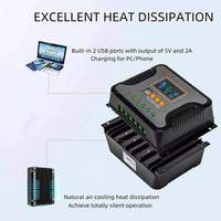 Contrôleur de charge solaire PowMr PWM 30A 12V/24V/36V/48V avec écran LCD et port USB pour batteries LiFePO4, Gel, Plomb-Acide – Régulateur solaire hors réseau