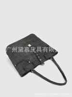 Sac fourre-tout vintage à rivets pour femme, grande capacité, sac à bandoulière en toile avec fermeture à loquet, couleur unie, polyester, tendance