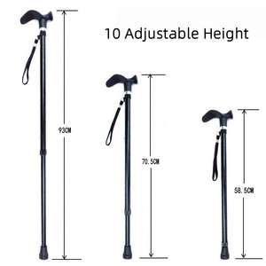 ไม้เท้าอลูมิเนียมสี่ขาสำหรับอาการบาดเจ็บที่เข่า การฟื้นตัวจากการผ่าตัดขา และการเคลื่อนไหว  แบบพกพา น้ำหนักเบา สำหรับผู้สูงอายุและผู้ใหญ่ - Product Image 2