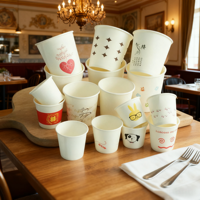 Xiamen Gobelet en papier Récipient jetable 1 2 oz Bol pour Ketchup Crème glacée Gâteau Condiment Sauce Ramequin Shot Soufflé Échantillon Servir