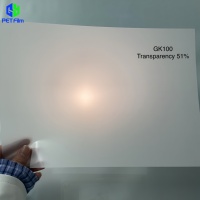 Feuille de diffusion de lumière de film plastique de polycarbonate de PC opale découpée à l'emporte-pièce pour la lumière menée