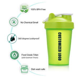 नए आगमन कस्टम लोगो बीपा मुक्त 400 एमएल छोटे जिम आउटडोर पारदर्शी रंगीन प्रोटीन शेकर स्मूदी टम्बलर - Product Image 5