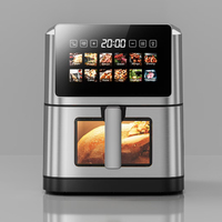 Freidora de Aire Digital Profesional de 8L con Doble Calentamiento Superior e Inferior para Electrodomésticos de Cocina